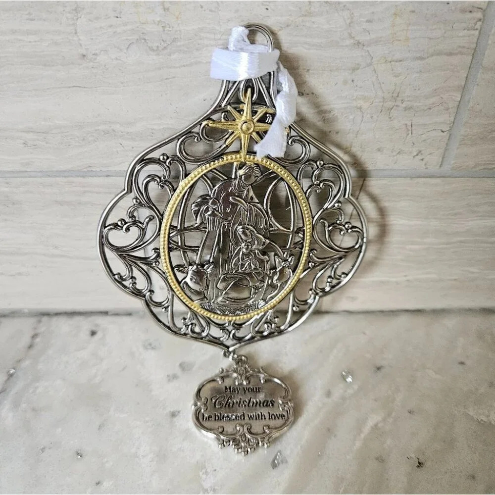 Ganz Holy Family Nativity Ornament  May Your Christmas Be Blessed With Love